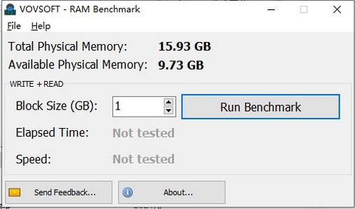 Vovsoft RAM Benchmark(内存基准测试工具) v1.5