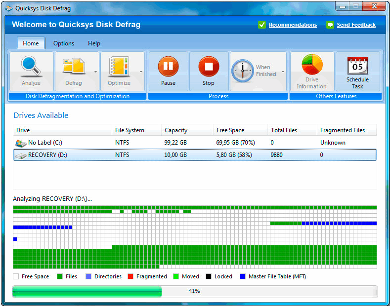 Quicksys DiskDefrag v1.7
