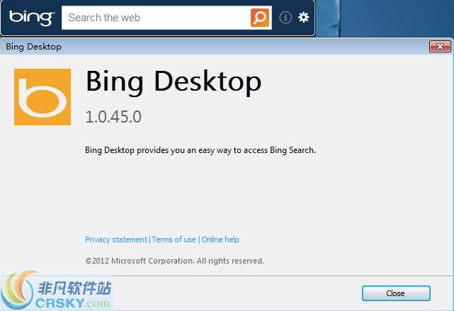 Microsoft Bing Desktop v1.0.45.5