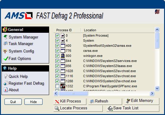 Fast Defrag Professional v2.34