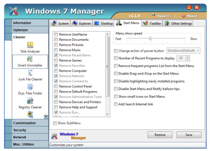 Windows 7 Manager v5.1.9.7