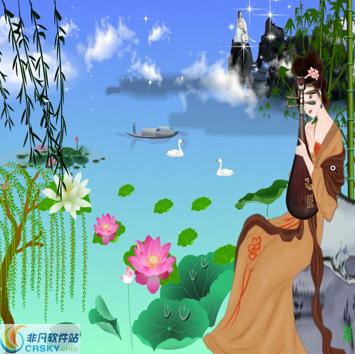 屏保(古典水墨音画仙女美景) v1.4