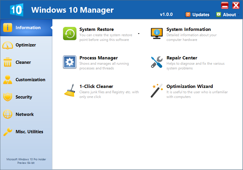 Windows 10 Manager v3.2.8.5