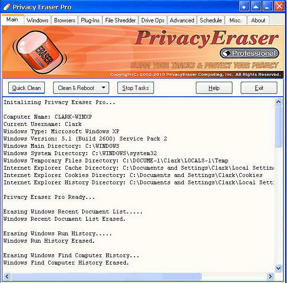 Privacy Eraser Free v5.0.0.3504