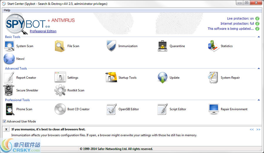 SpyBot-Search and Destroy v2.6.50