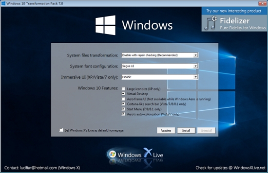 win10主题转换(win10界面转换为WIN78xp) v7.4