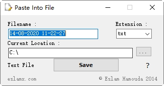 复制内存保存工具Paste Into File v1.8