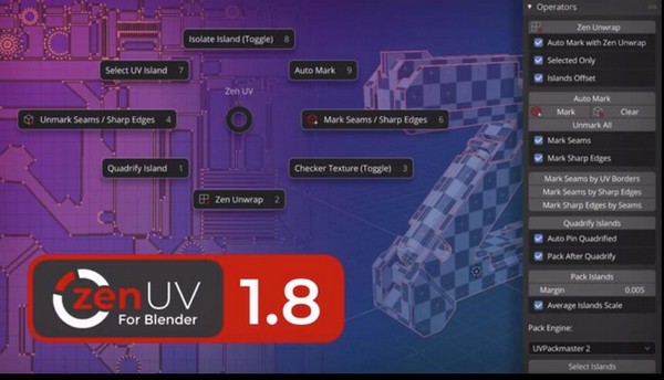Zen UV(Blender快速创建UV三维模型插件) v1.12