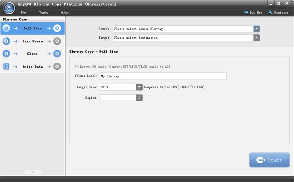 AnyMP4 Blu-ray Copy Platinum(视频刻录软件) v7.2.91