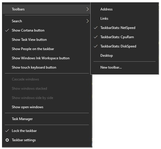 Taskbar stats(任务栏监测工具) v21.3.7.4