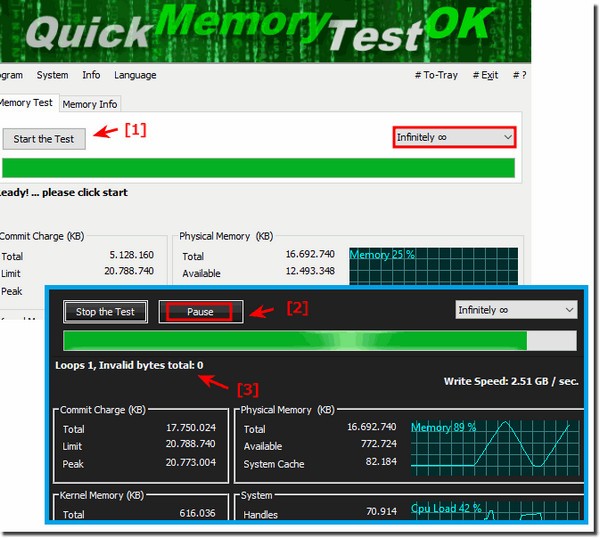 QuickMemoryTestOK(内存测试工具) v3.16