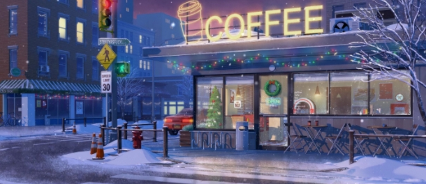 Wallpaper Engine雪天咖啡店精美场景动态壁纸 v1.77