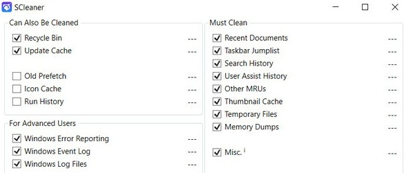 SCleaner(一键式系统清洁器) v1.4