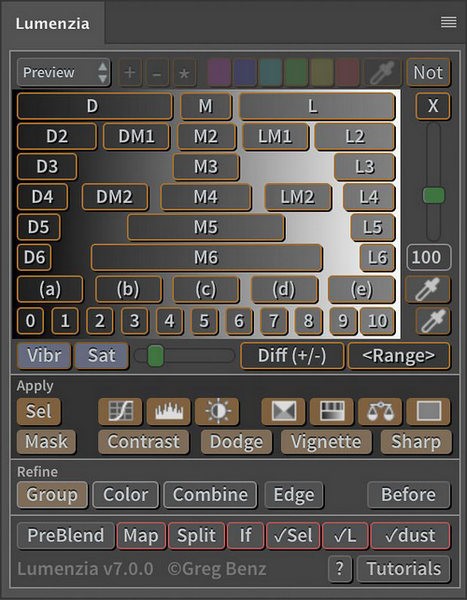 Lumenzia(亮度遮罩面板插件) v9.2.5
