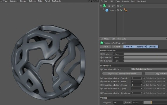 trypogen(C4D多边形镂空插件) v1.9