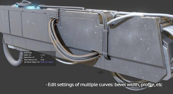 Cablerator(一键绘制悬挂式电缆建模Blender插件) v1.4.6