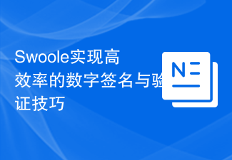 Swoole实现高效率的数字签名与验证技巧