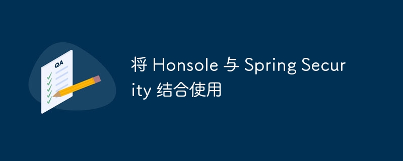 将 Honsole 与 Spring Security 结合使用