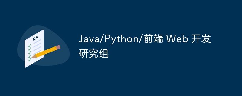 Java/Python/前端 Web 开发研究组