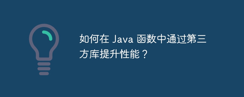 如何在 Java 函数中通过第三方库提升性能？