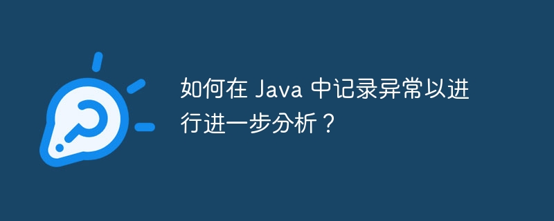 如何在 Java 中记录异常以进行进一步分析？