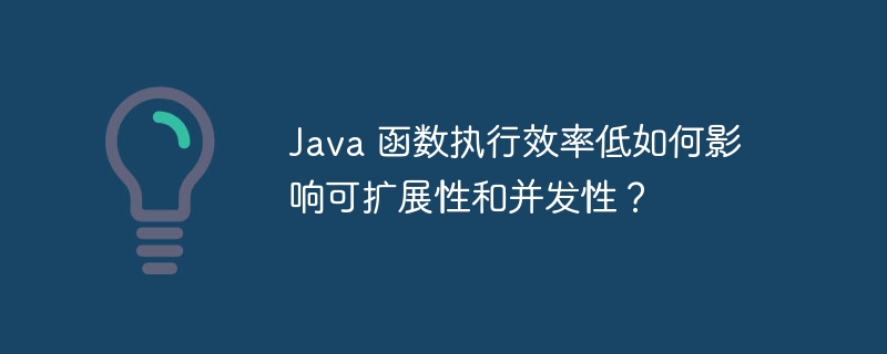 Java 函数执行效率低如何影响可扩展性和并发性？