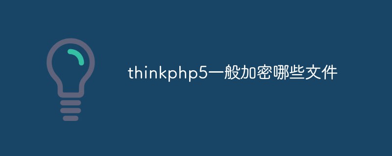 thinkphp5一般加密哪些文件