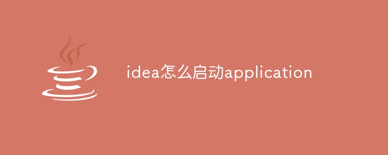 idea怎么启动application