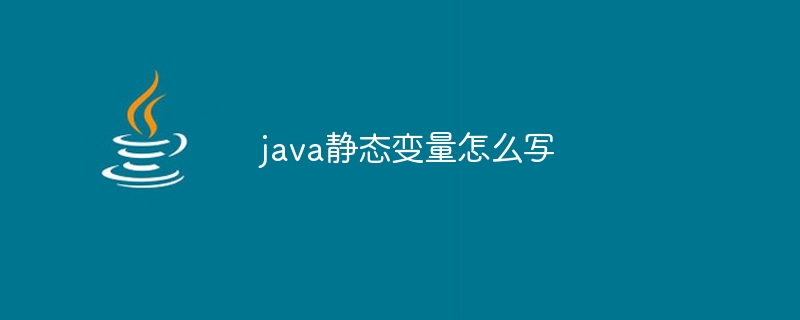 java静态变量怎么写