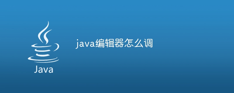 java编辑器怎么调