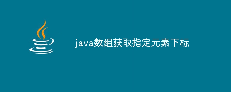 java数组获取指定元素下标