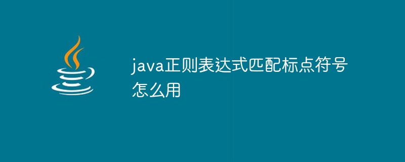 java正则表达式匹配标点符号怎么用